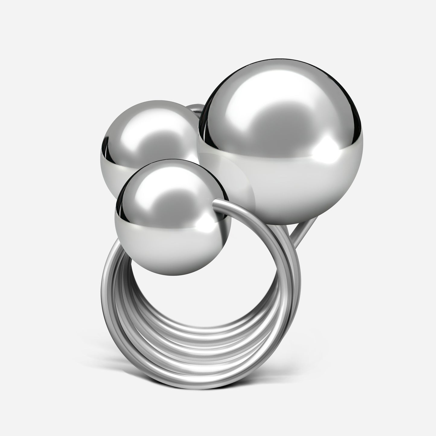 Dieser futuristische Ring besticht durch sein außergewöhnliches Design, das moderne Eleganz und klare Linien vereint. Erhältlich in verschiedenen Farben und Größen, bietet er maßgeschneiderte Individualität nach Bestellung. Ein wahres Highlight für Liebhaber exklusiver Schmuckstücke.