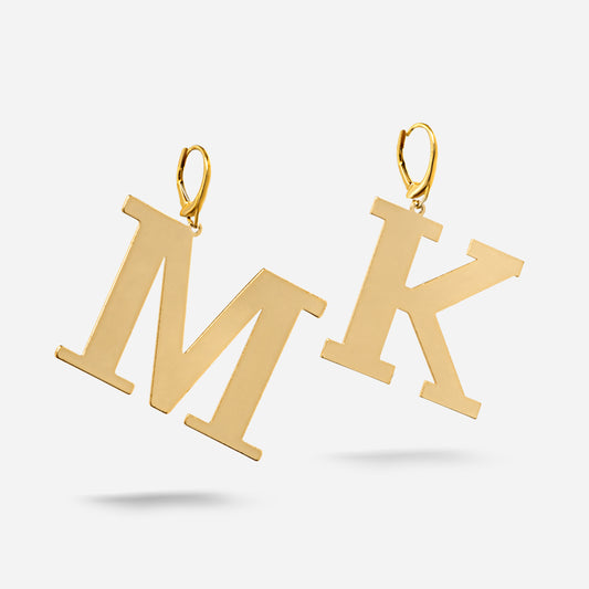 Buchstaben Ohrringe