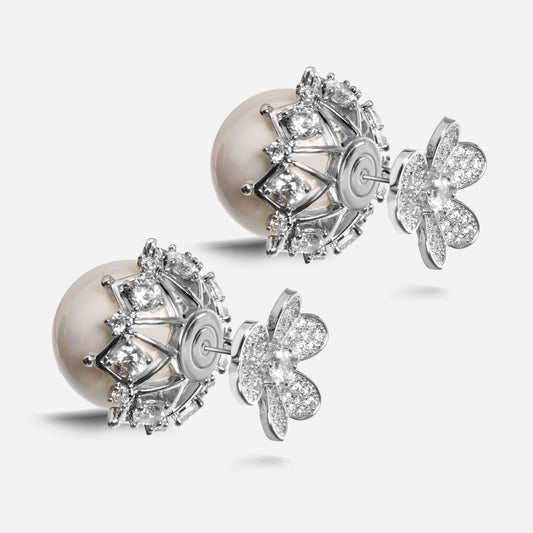Flower Pearl Tribal Ohrstecker